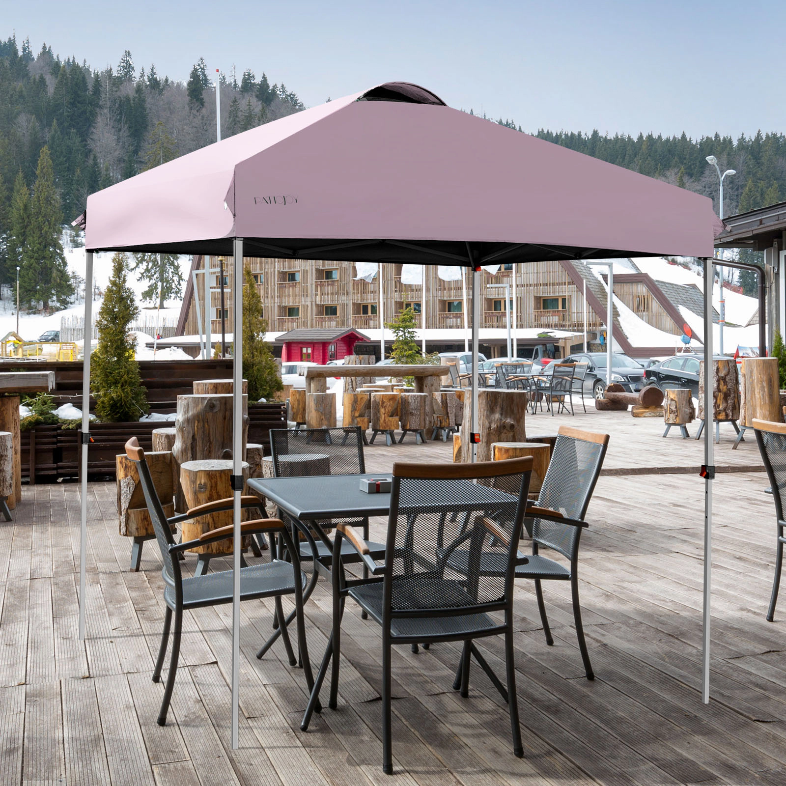 LJG 6.6 x 6.6 Feet Outdoor Pop-up Canopy Tent with Roller Bag