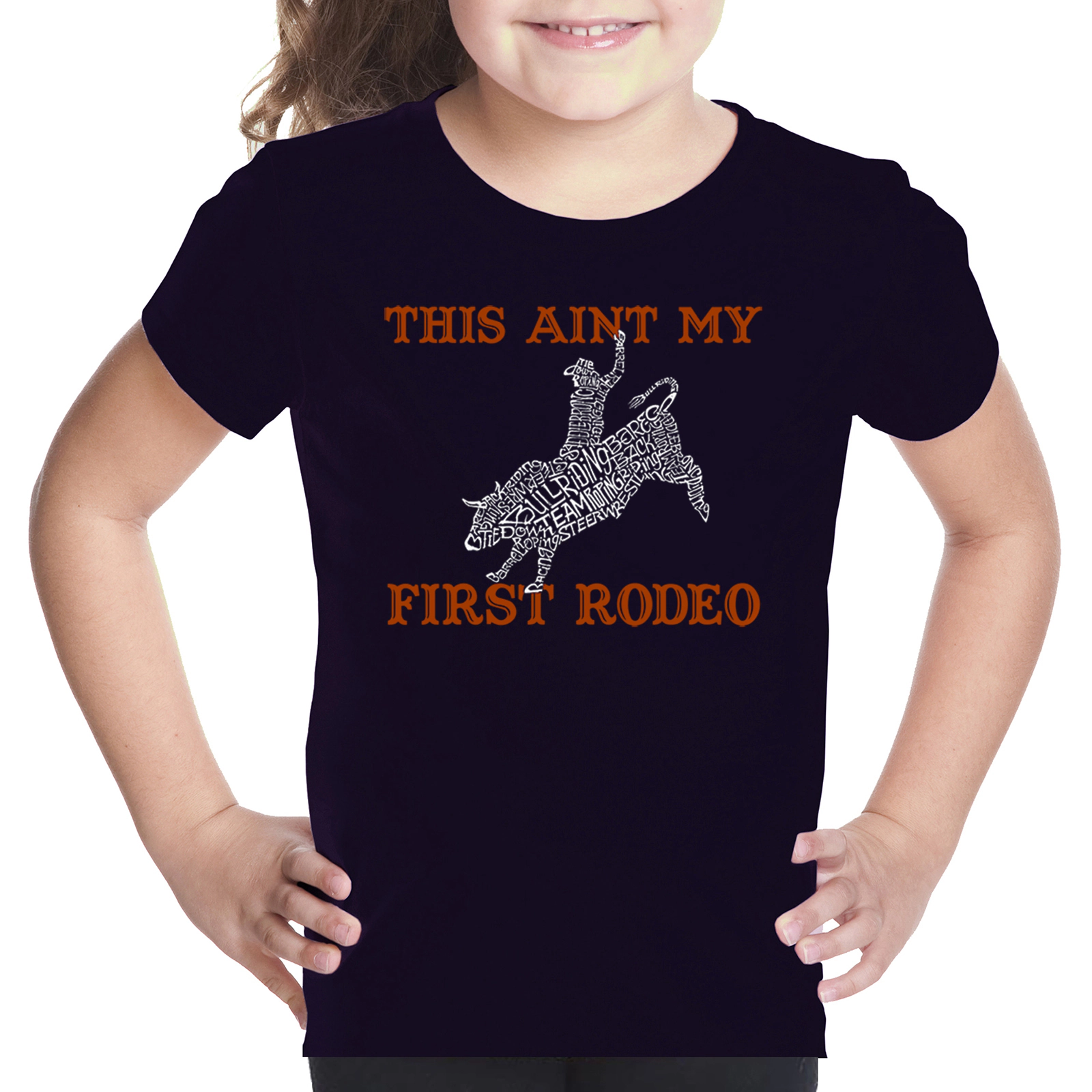 LA Pop Art Girls Word T-Shirt - This Aint My First Rodeo