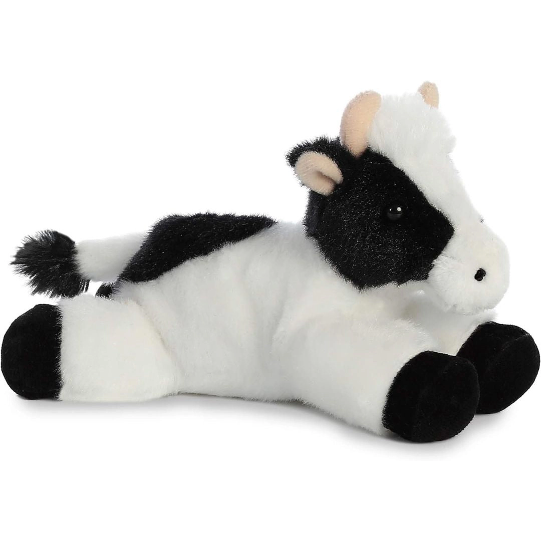Aurora Mini Flopsie Mini Moo Holstein Cow 8-Inch Stuffed Animal Plush