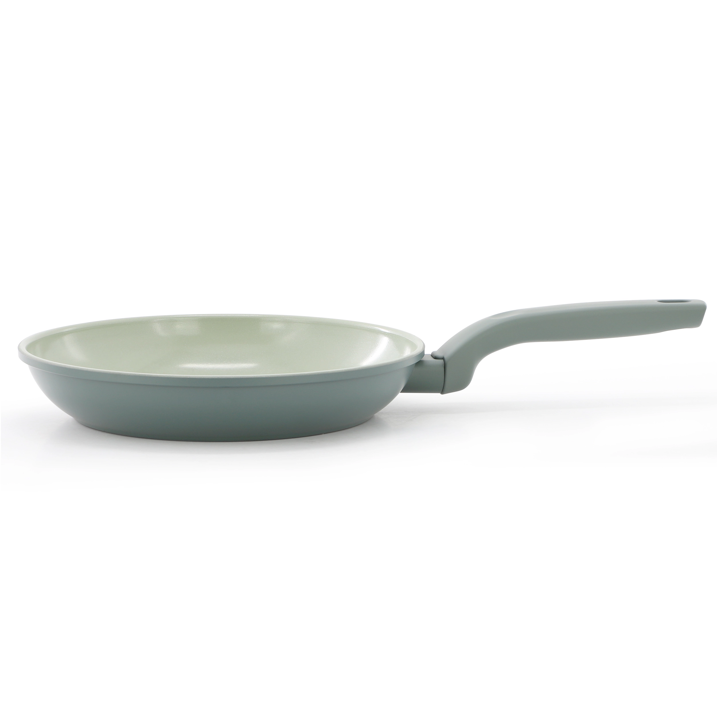 Gibson Home Barnsdall 7 Piece Ceramic Nonstick Aluminum Cookware Set in Sage Green
