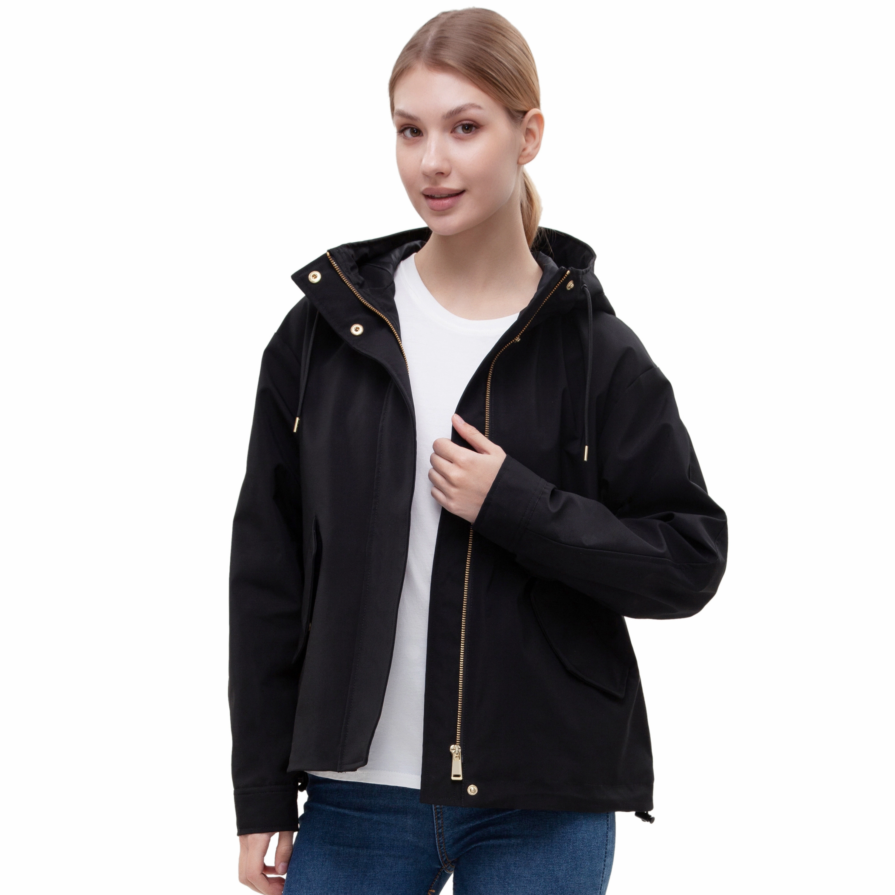 Rokka&Rolla Womens Hooded Windbreaker Jacket