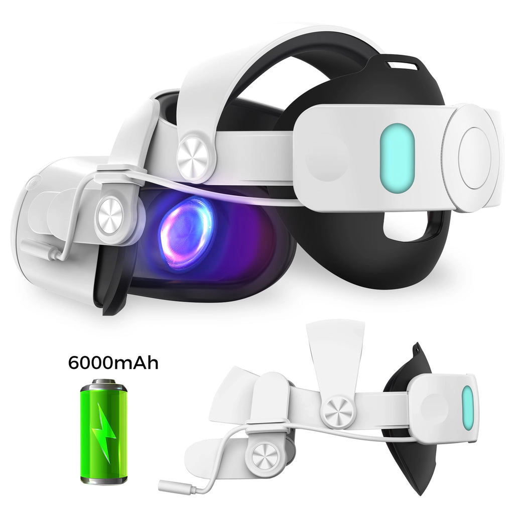 Alpha Digital Made for Meta Quest 2, 6000mAh Battery - Headstrap Replacement