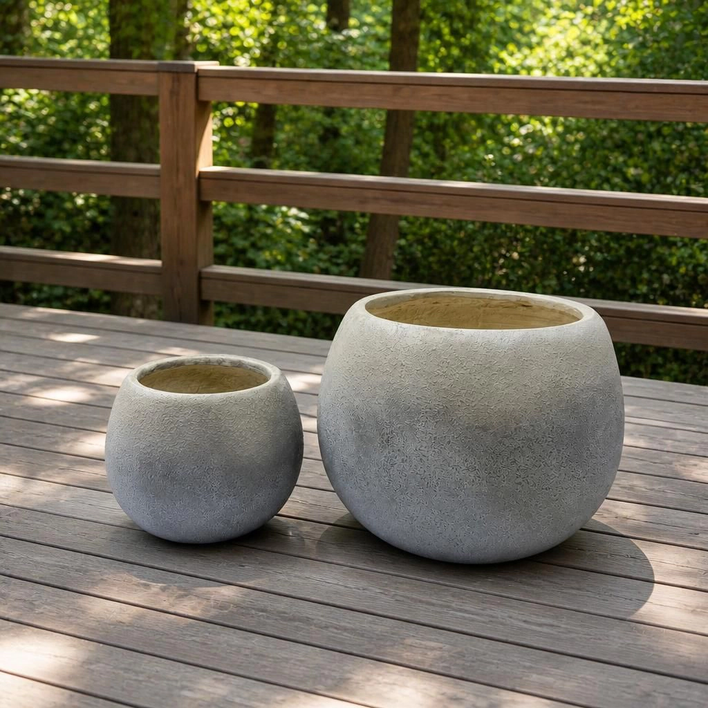 WOW PIONEER Large Round Outdoor Planter