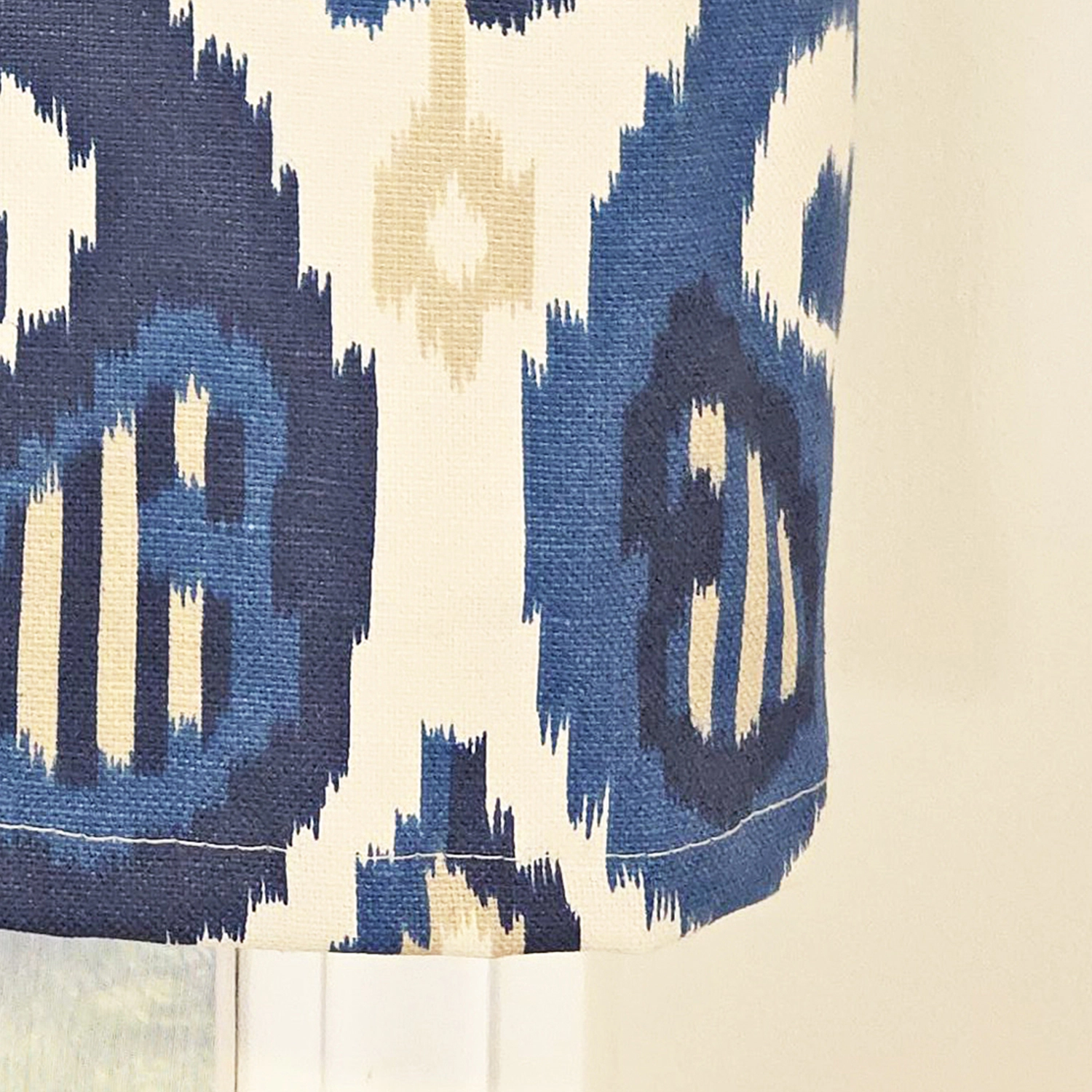 RLF Home Tracy Pleated Window Valance 100% Cotton Rod Pocket 50" x 17" Blue