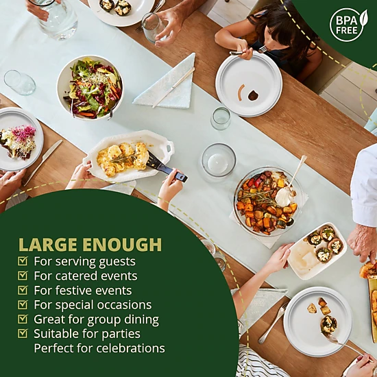 Naturawave Heavy-Duty Compostable Paper Plates, 9-Inch, 125 Count ...