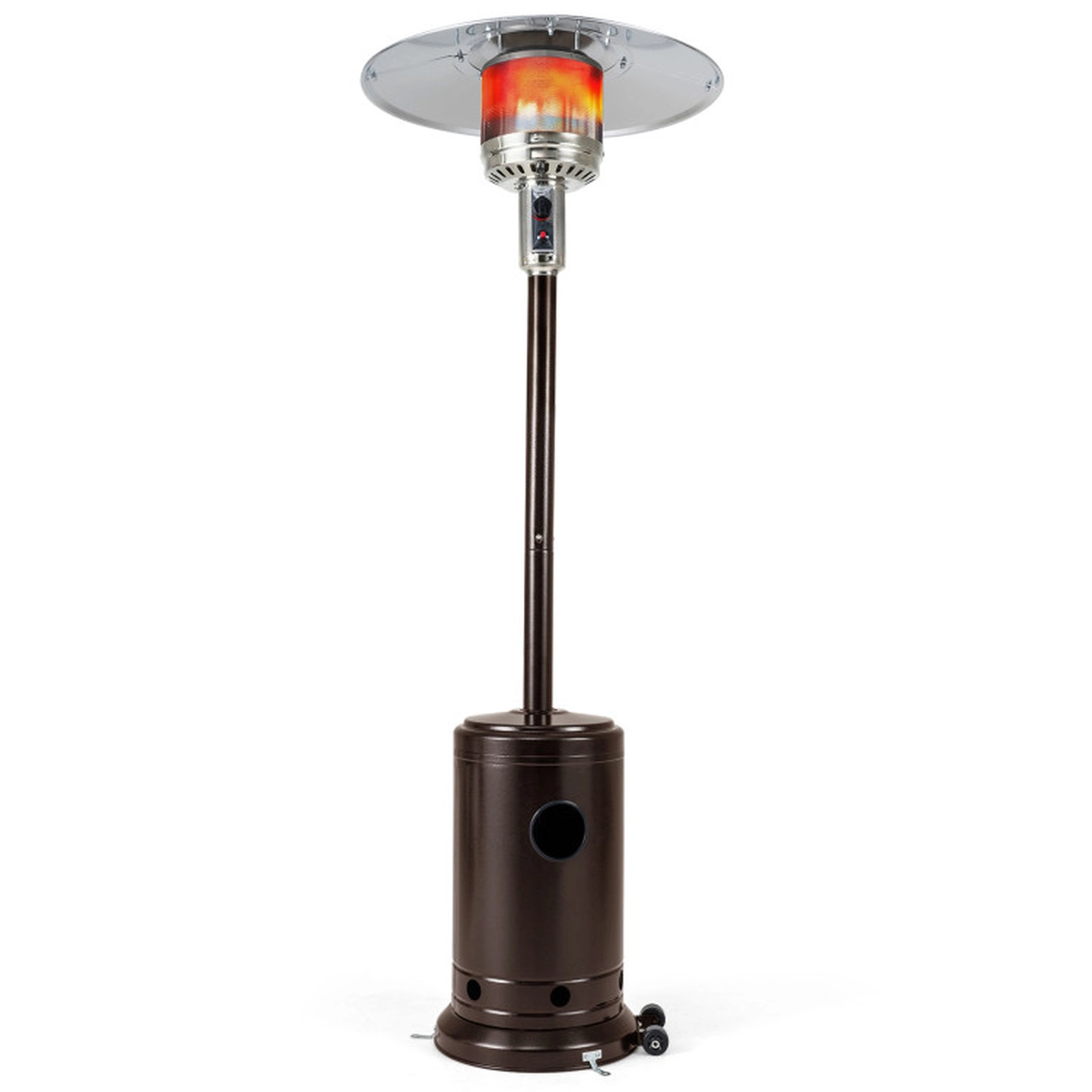 SUGIFT Bronze Propane Patio Heater with Stainless Steel Burner and Reflector 50000-BTU 32.5-in W 86-in H