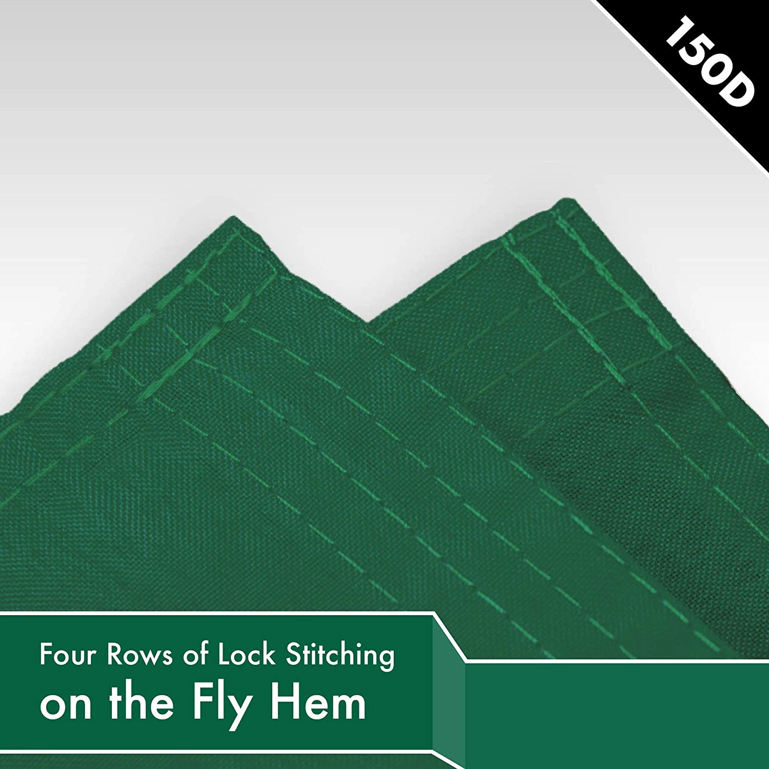G128 Dark Green Solid Flag - 3x5 ft, 150D Polyester, Dye-Sublimated, Brass Grommets, Double-Needle Stitching