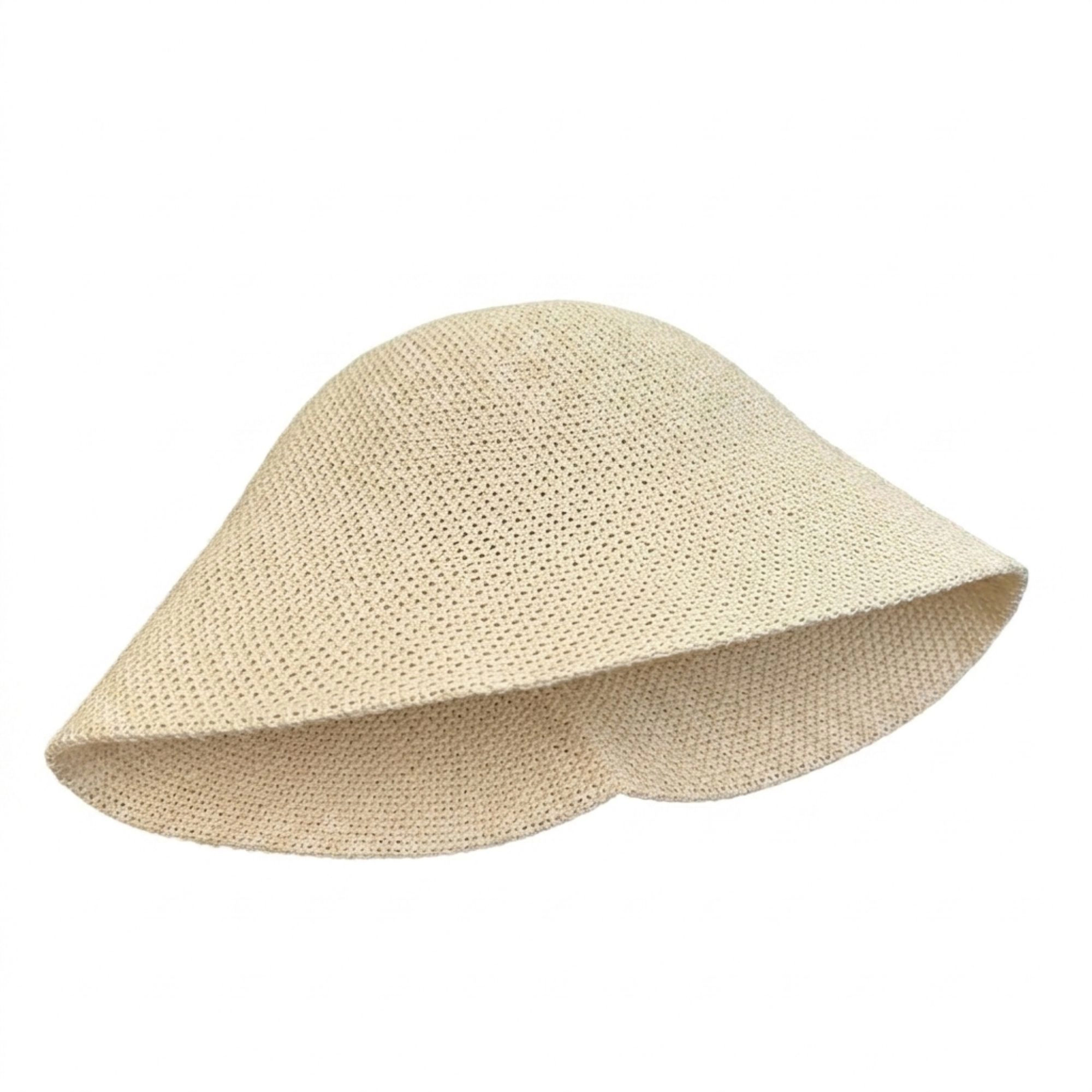 Anna-Kaci Women's Crochet Bucket Hat with Openwork Texture and Short Brim