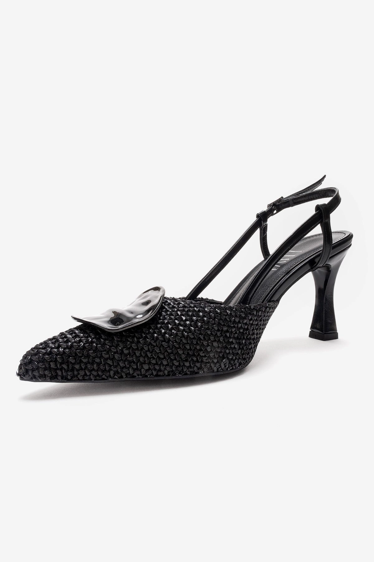 Prologue Shoes Womens Levia Woven Pointed Toe Slingback Pump