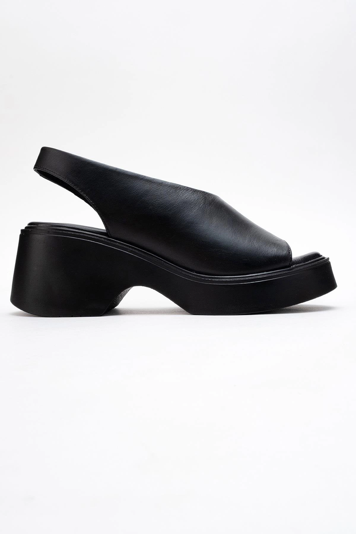 Forever & Always Womens ROY Leather Wedge Sandals