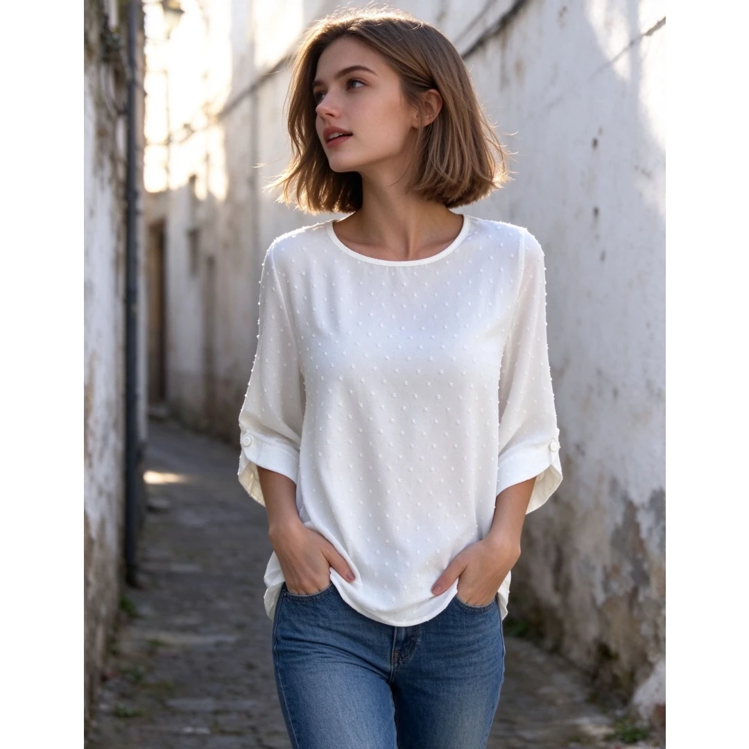 Coolmee Women's Loose Long Sleeve Solid Tunic Top All Season