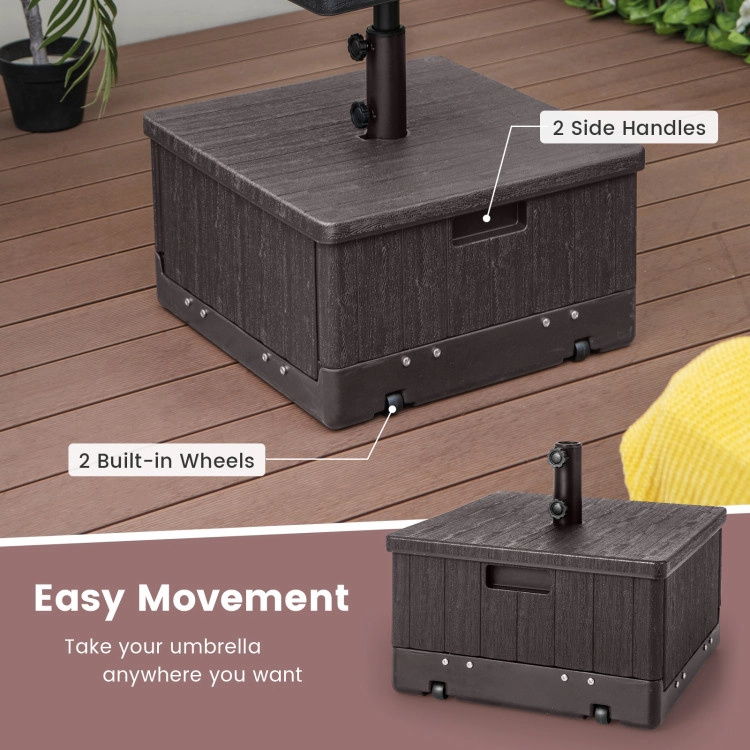 Hivvago 175 Lbs Outdoor Fillable Umbrella Base With Table Tray