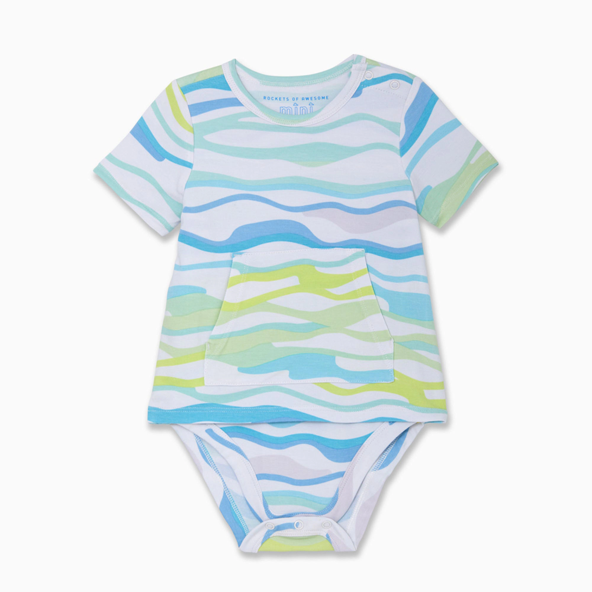 Rockets of Awesome Sunset Kanga 2-Fer Bodysuit For Baby Boy