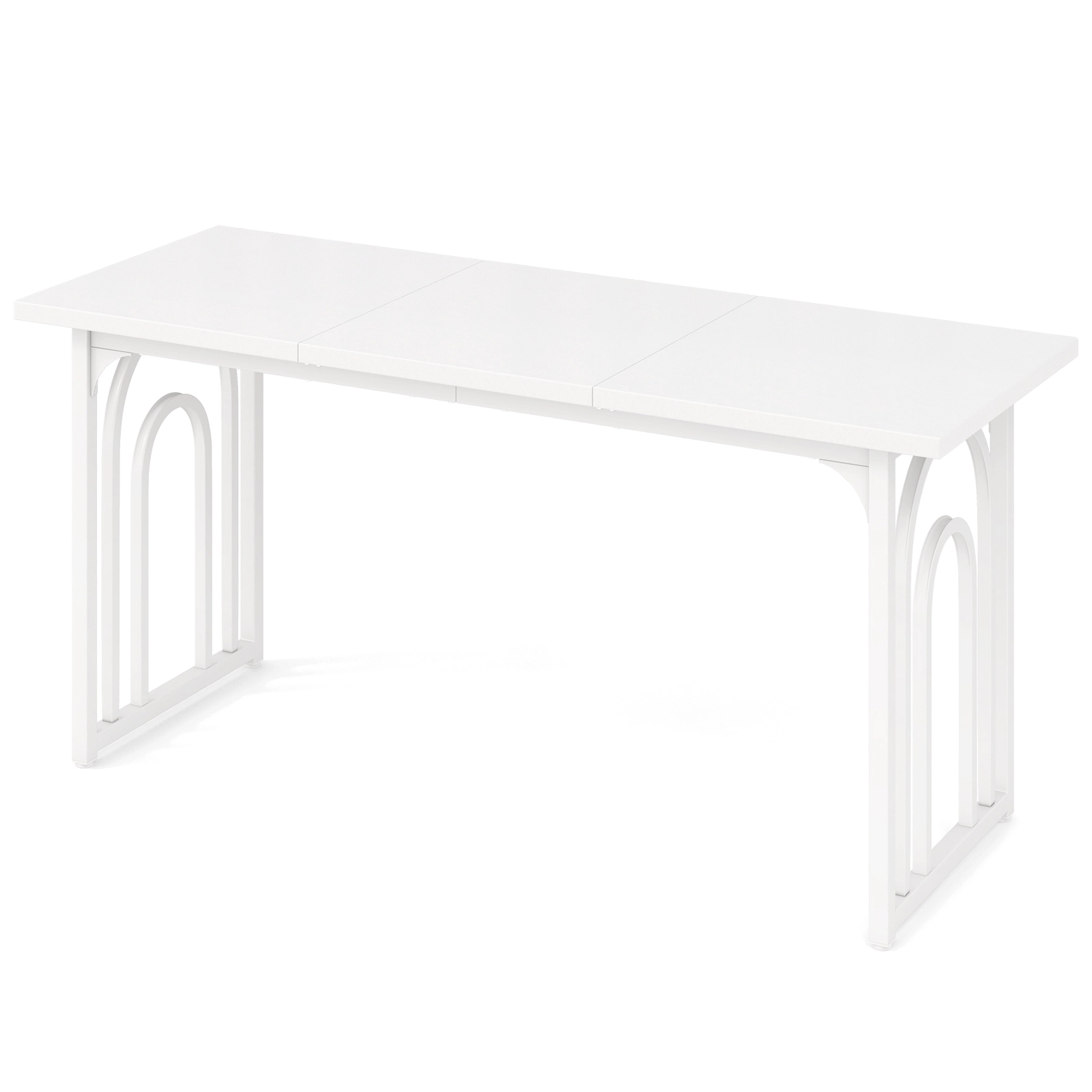LJG Dining Table for 6-8 People 63 Inch Rectangular Farmhouse Kitchen Table