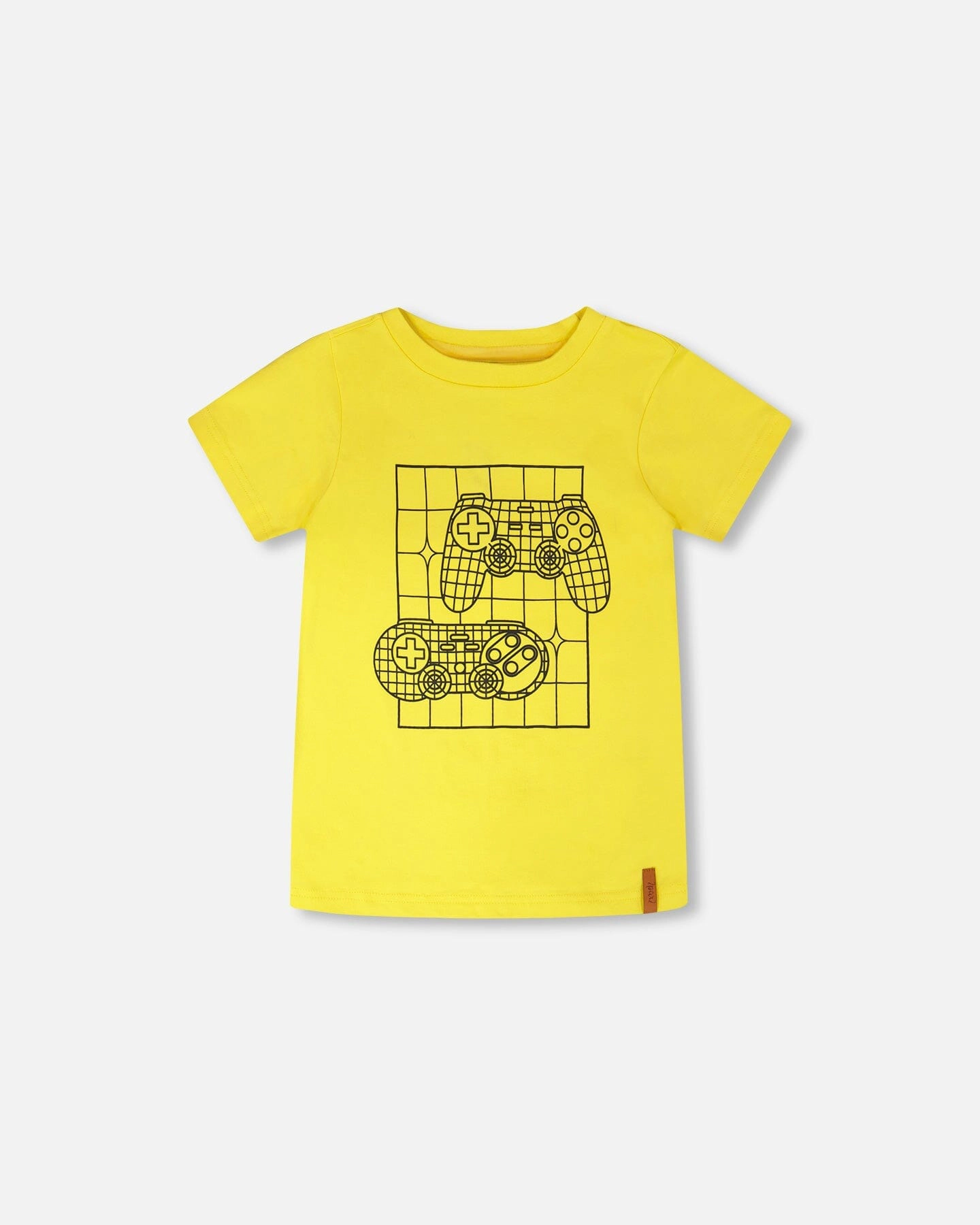 Deux par Boys Organic Cotton Jersey T-Shirt with Gamer Print
