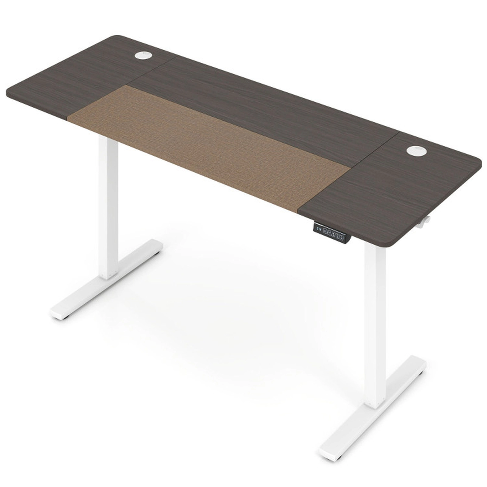 SUGIFT 63 in Gray Electric Height-Adjustable Standing Desk, 3 Memory Presets