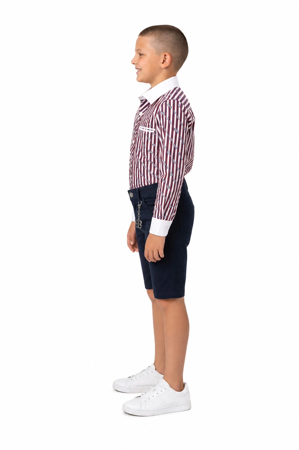 Elie Balleh Boys Slim Fit Printed Button-Down Shirt