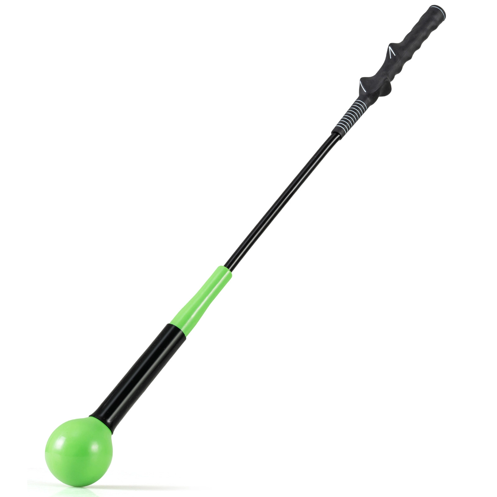 SUGIFT 31.5-in Golf Swing Trainer Aid with Weighted Head for Grip Rhythm and Balance Right-Handed Green/Yellow