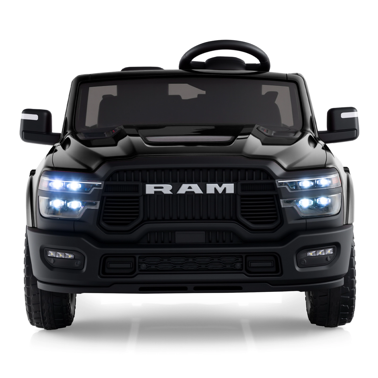 LJG 2 Seater 24V Ride on Toy for Big Kids Licensed Ram Truck with Remote and Music