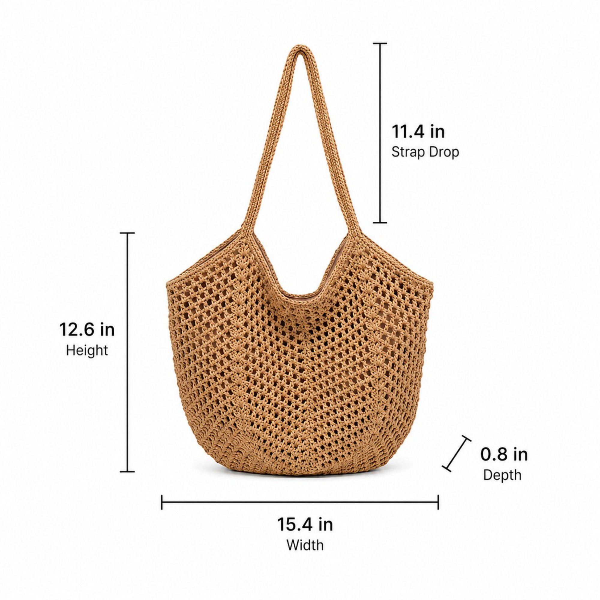 Alilang Women's Woven Shoulder Bag - Lightweight Summer Tote for Beach and Vacation