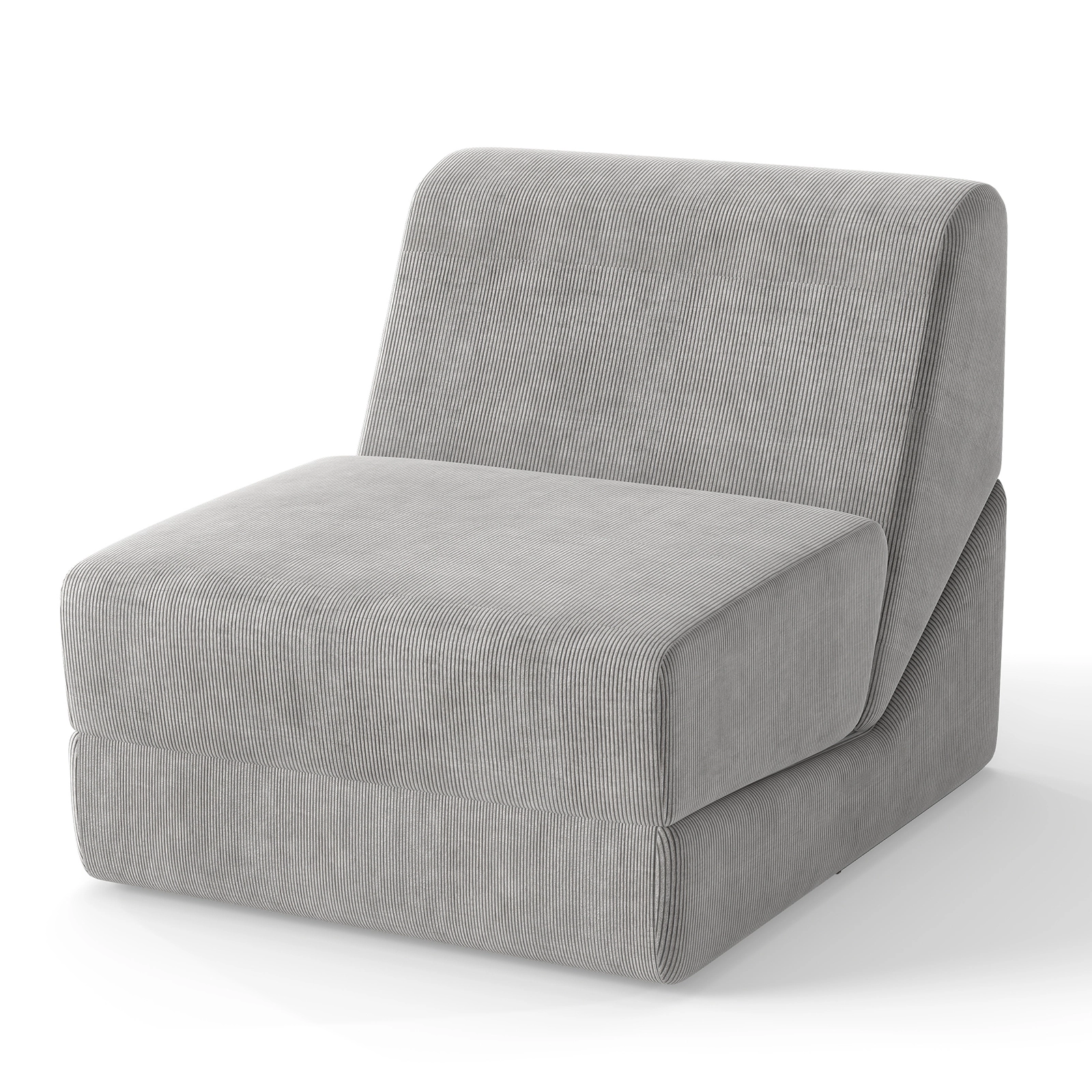SUGIFT 3-in-1 Folding Sofa Bed with Washable Zippered Cover 330-lb Capacity Gray