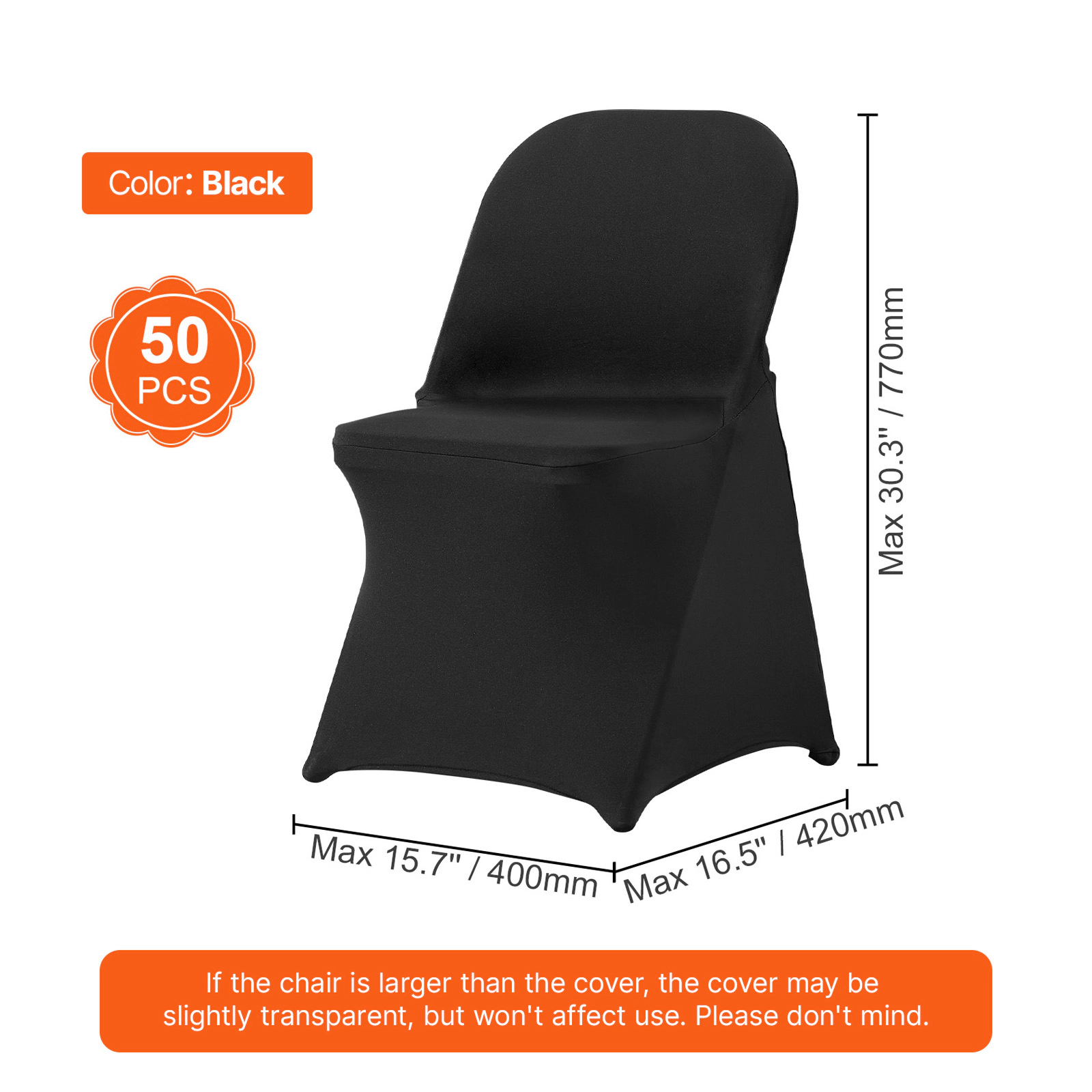 HONGGE Stretch Spandex Chair Covers, Slipcovers for Wedding, Party, Dining and Banquet
