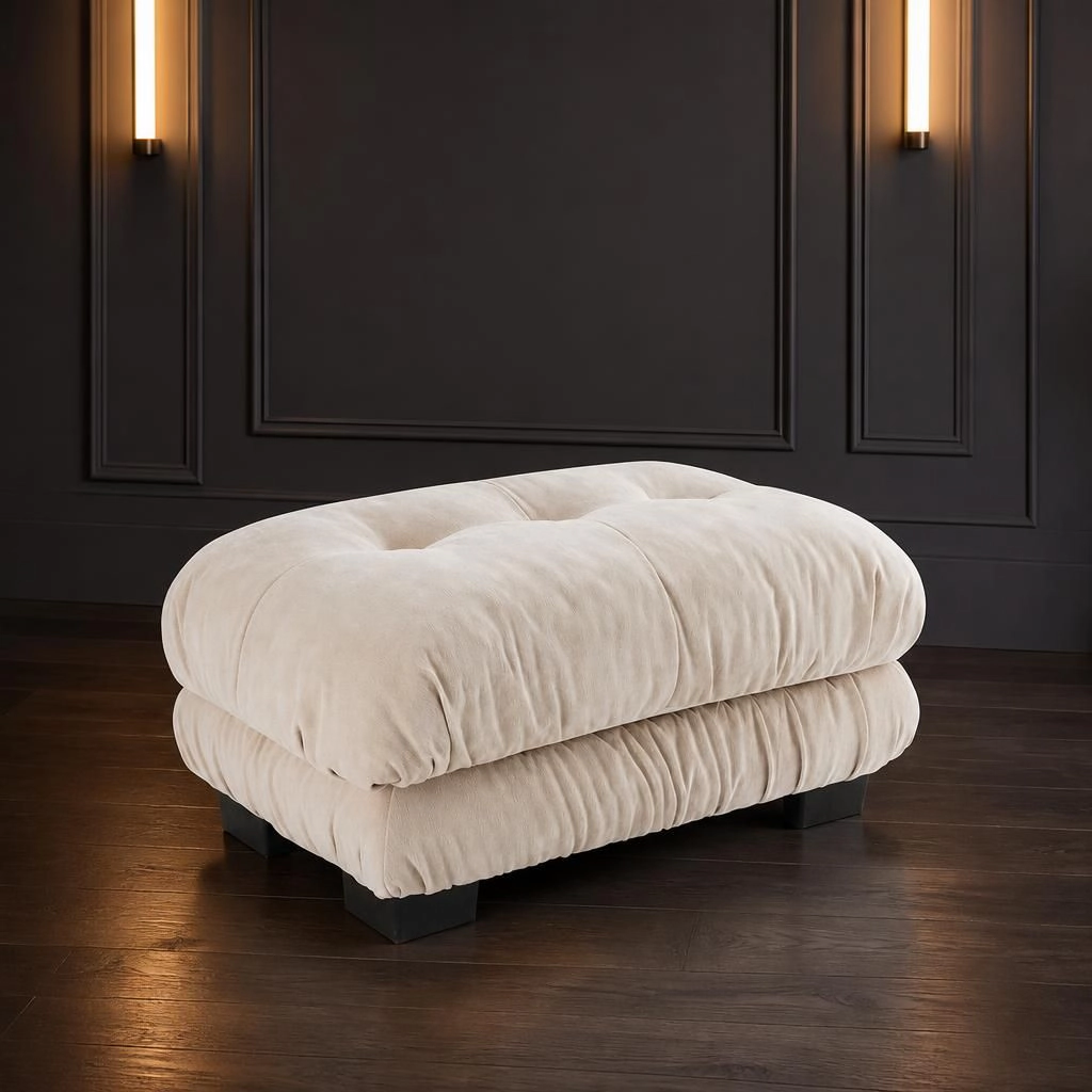 GOODSILO Upholstered Rectangular Multi Use Ottoman