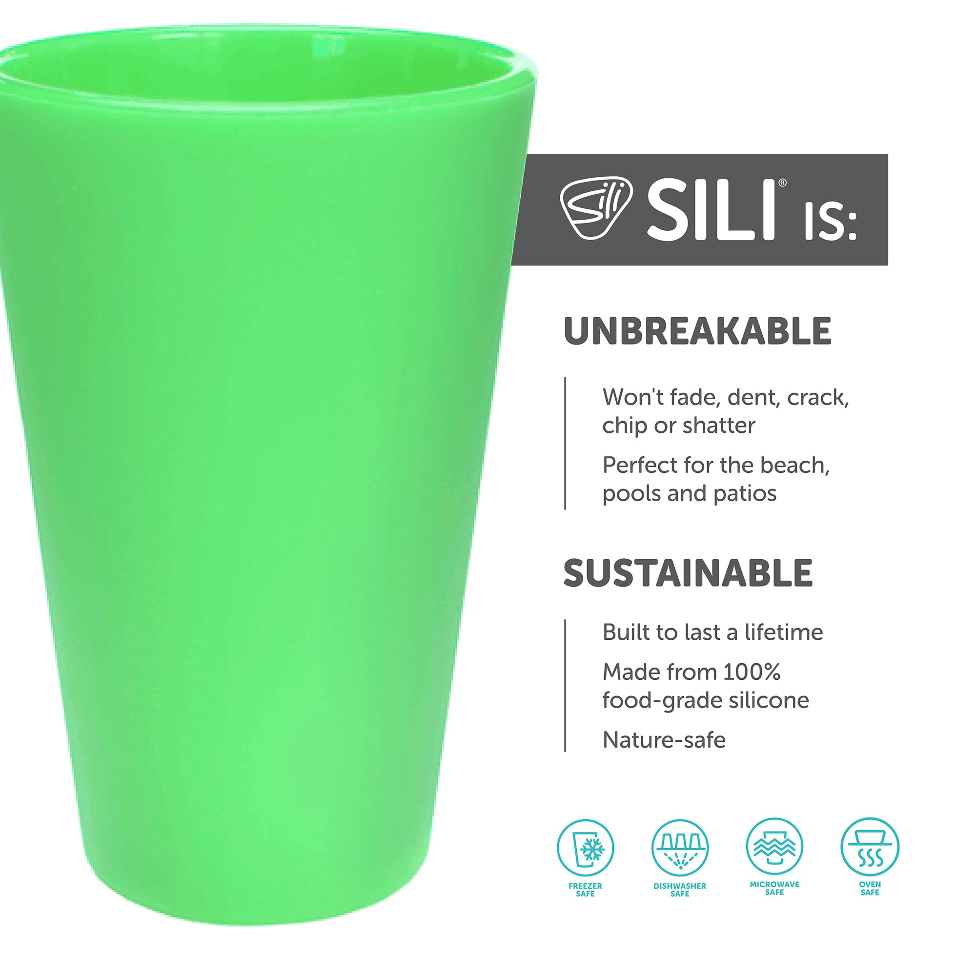 Silipint Silicone 16 oz Glow In The Dark Pint Glass