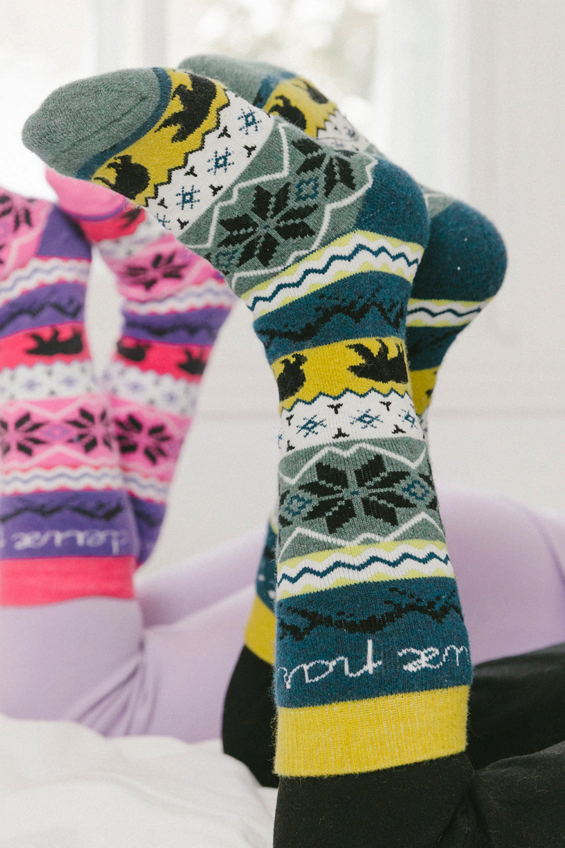 Deux par Boys Nordic-Inspired Cushioned Ski Socks