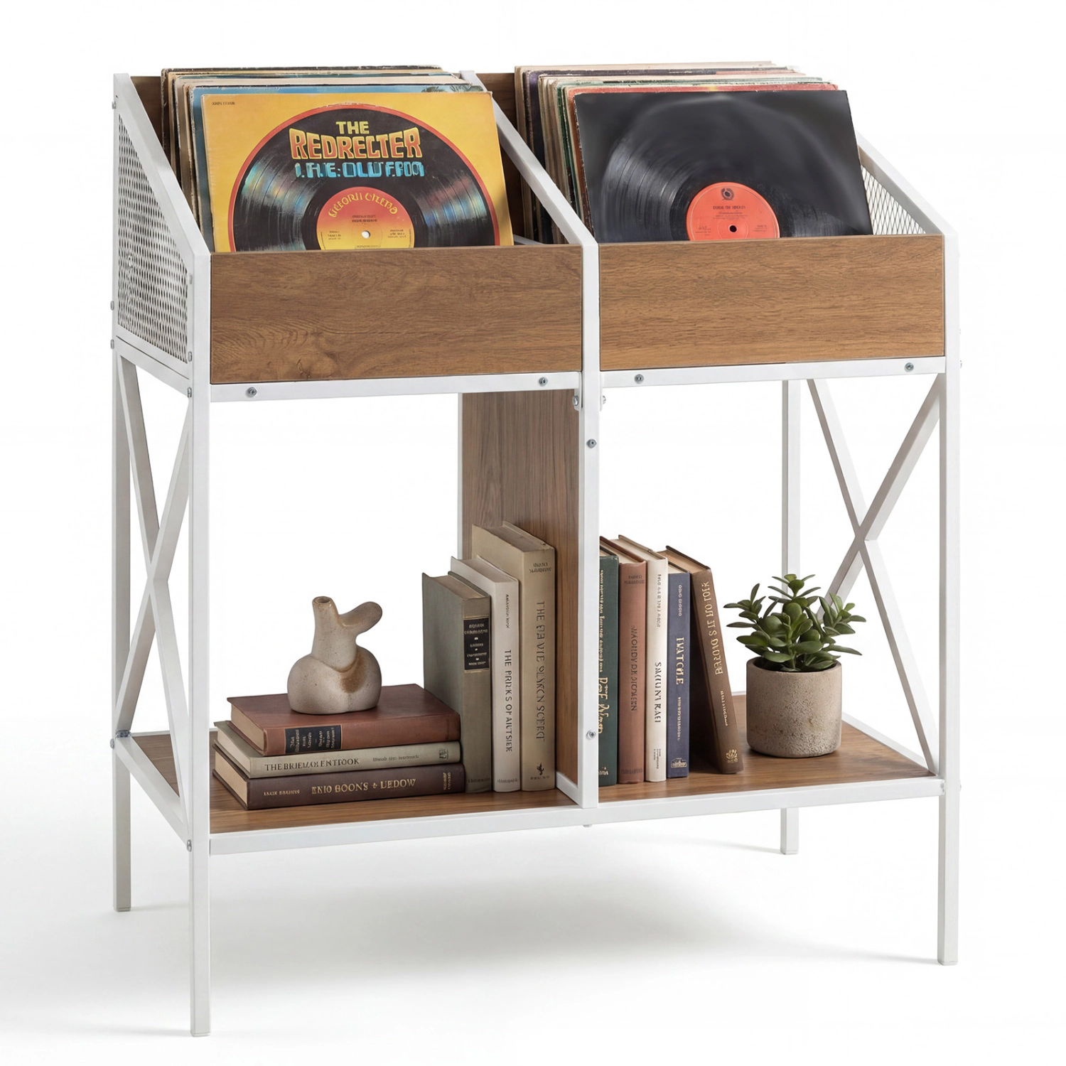 LJG Industrial Magazine Books Record Holder with Metal Frame and Anti-Tip Kits