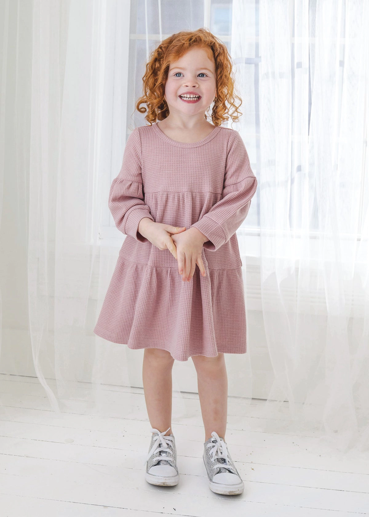 Mabel and Honey Melody Waffled Knit Dress