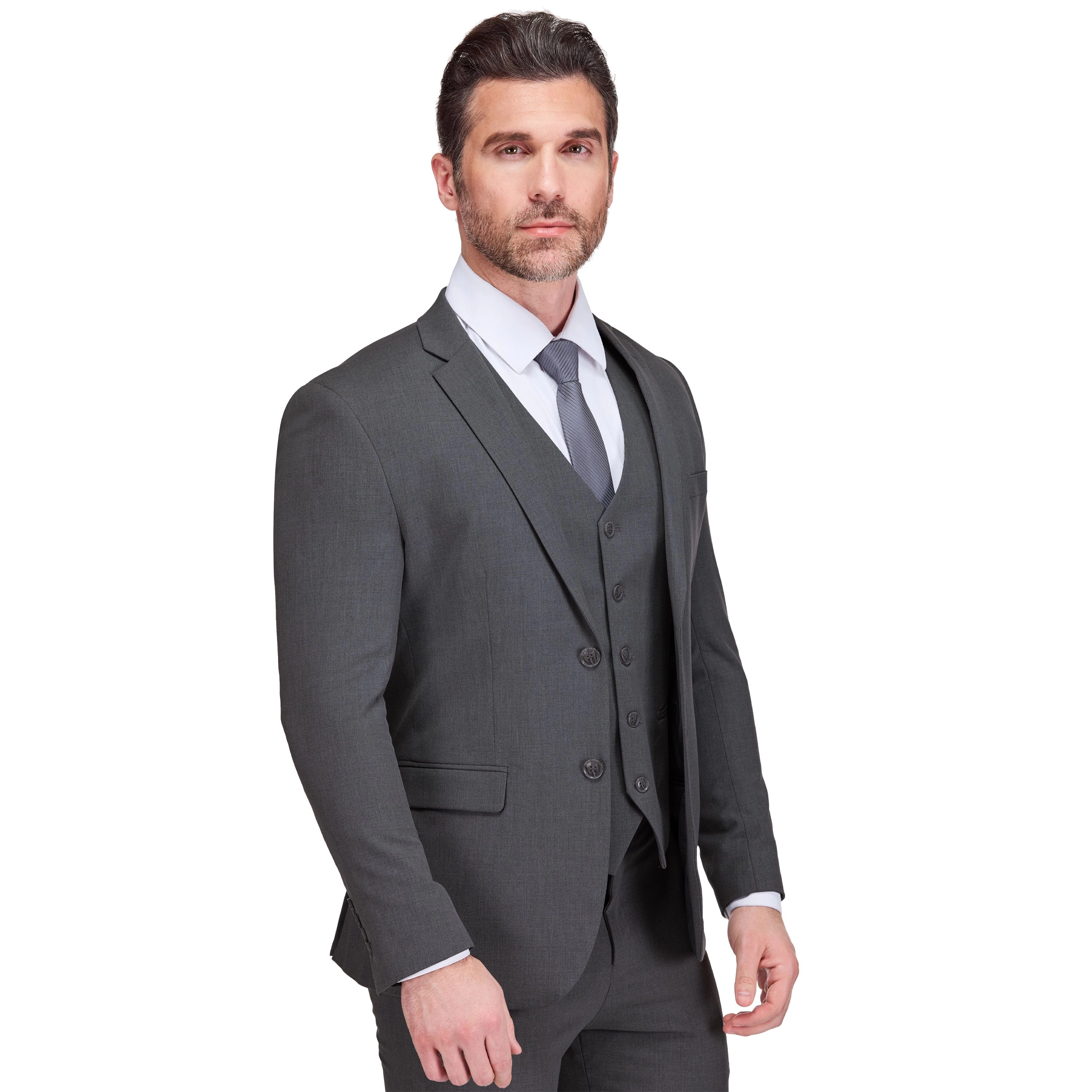 Gino Vitale Men's Skinny Fit 3-Piece Suit