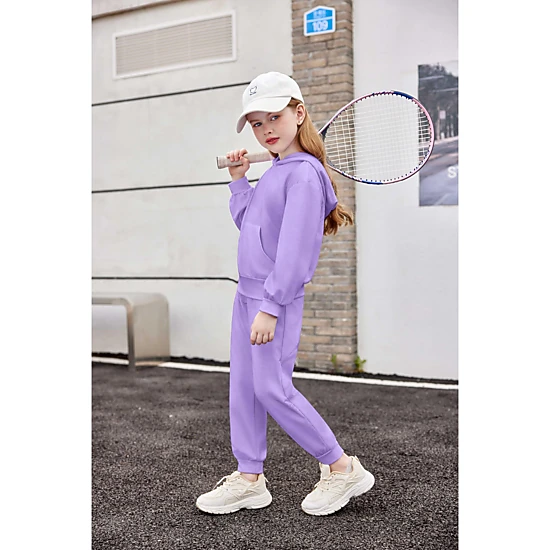 Arshiner Little Girl's Outfits Girl's Clothes Hoodie Sweatshirt With Pocket And Long Pants