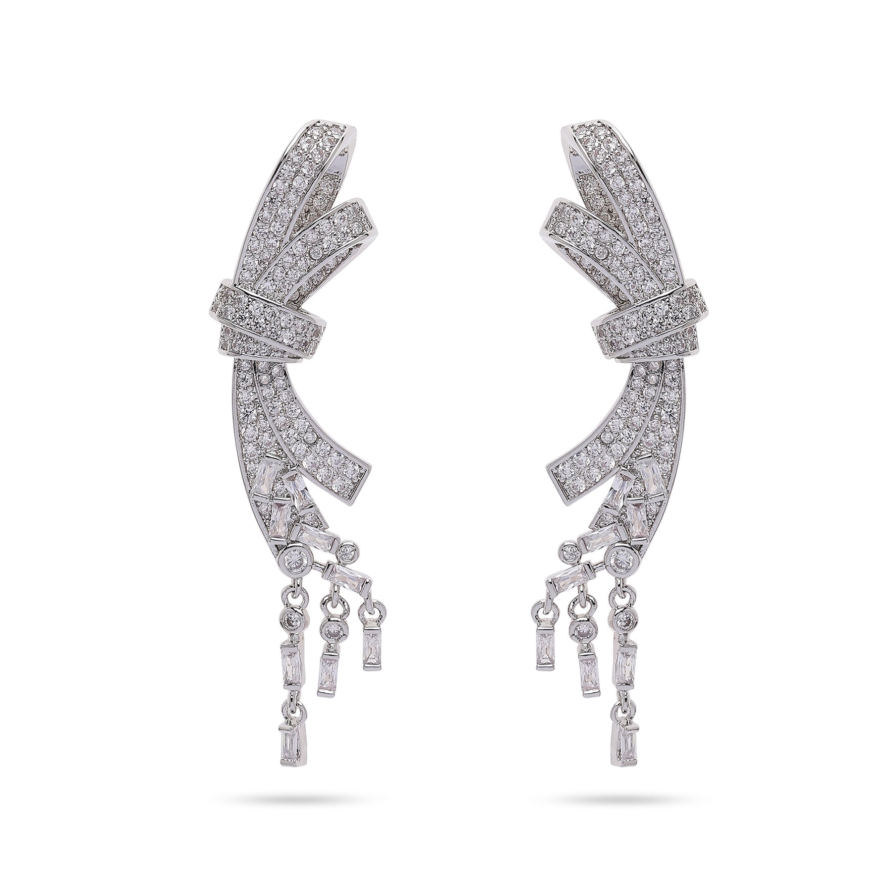 AGP PARIS Womens Dramatic Bow-shaped Drop Earrings