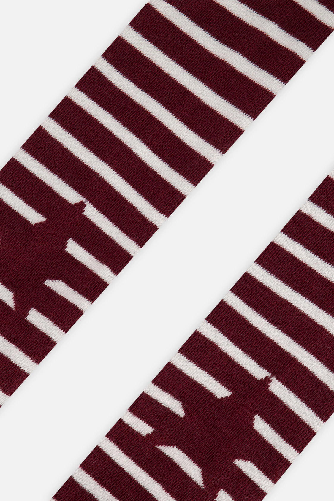 Deux par Deux Girls Star Knee Striped Knit Tights