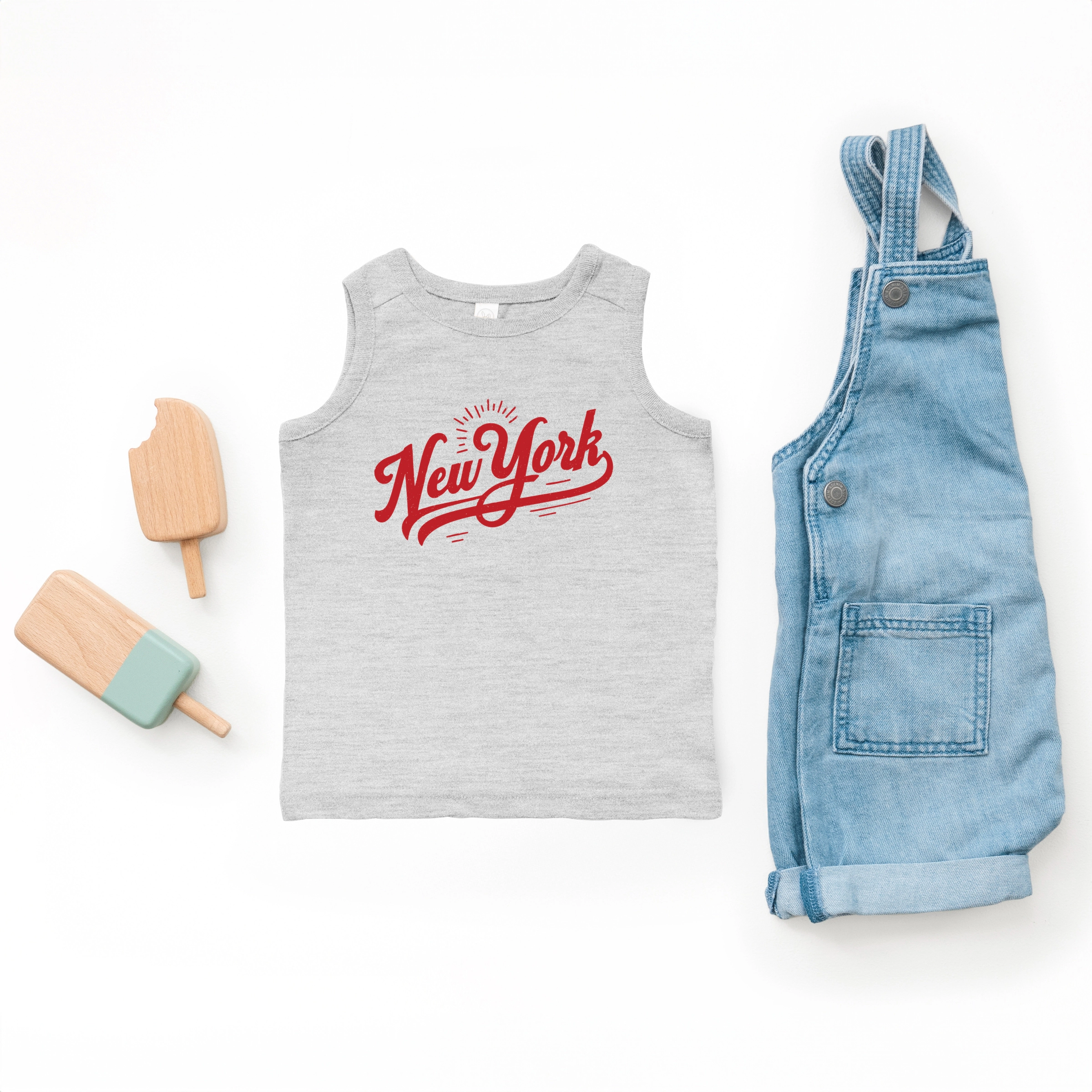 The Juniper Shop - Toddler Graphic Tank New York Retro Red