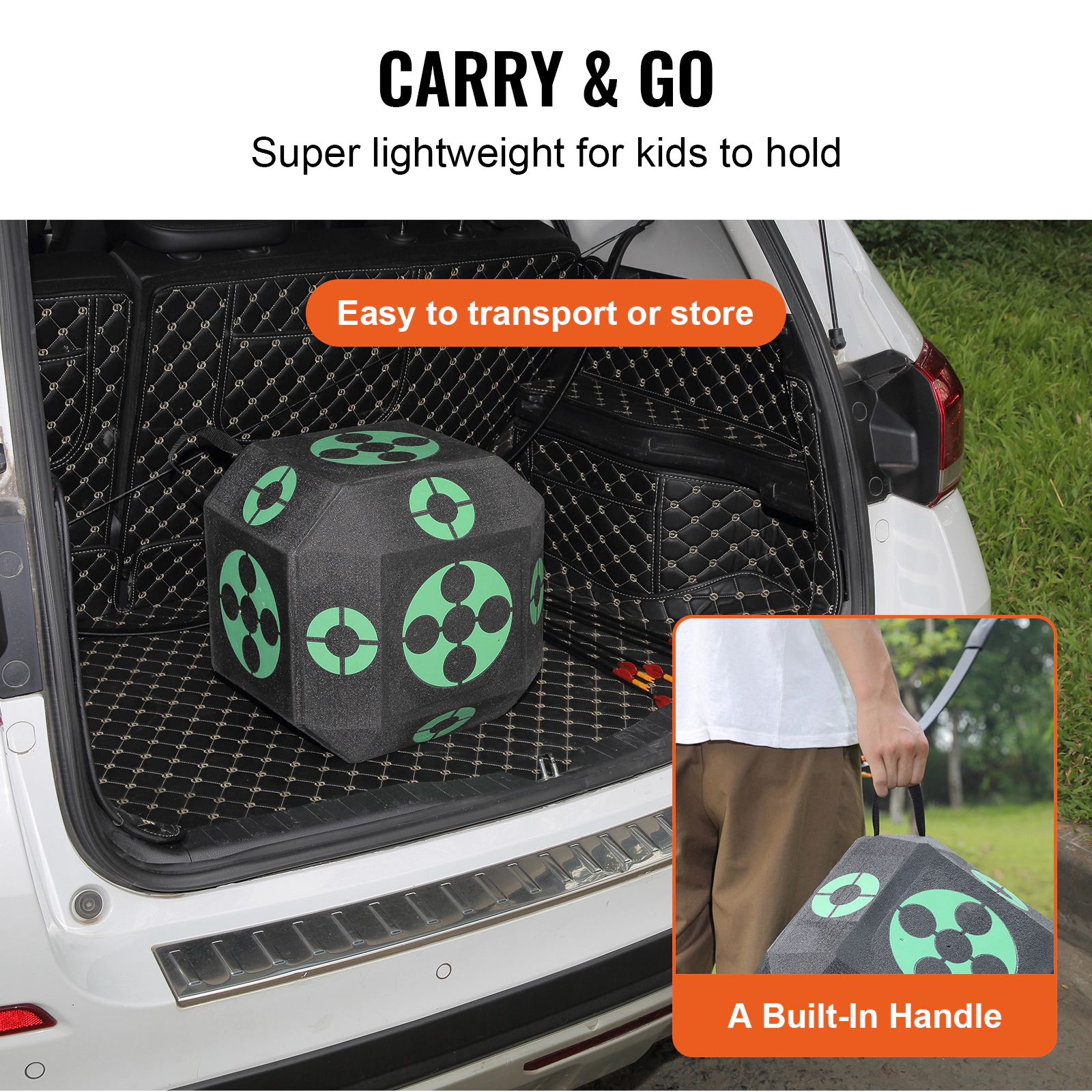 HONGGE Archery Target All-side Shotting Archery Arrow Target Outdoor Portable Archery Target with Carry Handle Easy