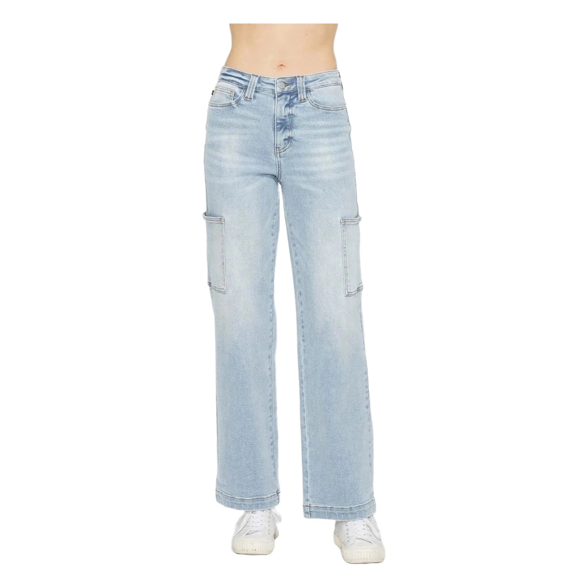 Judy Blue Full High Waist Straight Cargo Jeans