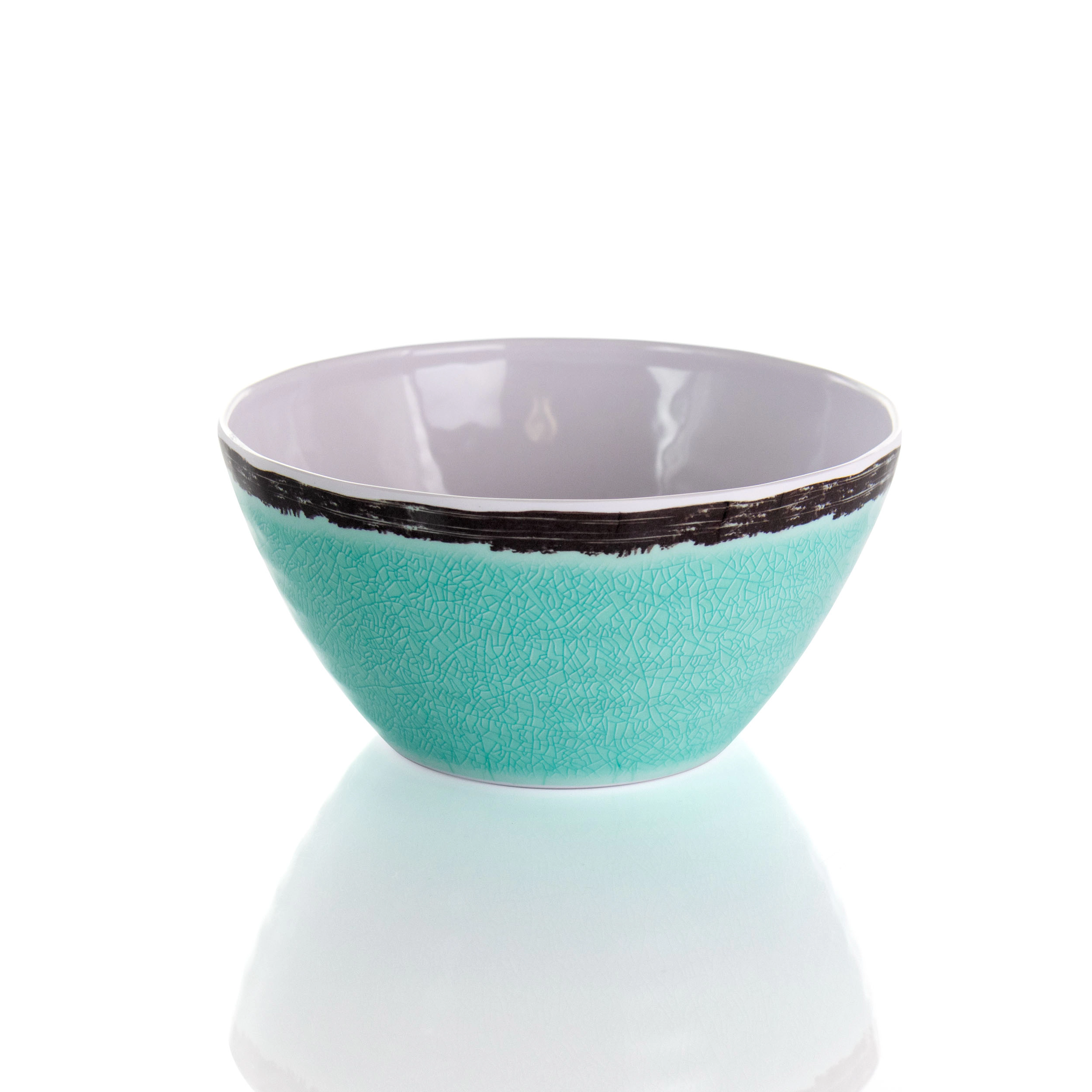 Elama Azul Banquet 12 Piece Lightweight Melamine Dinnerware Set in Turquoise