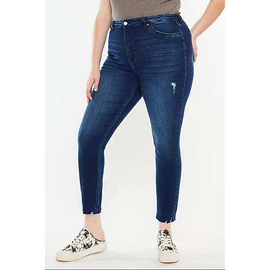 KanCan Women's Plus Size High Rise Ankle Skinny Jeans Karol