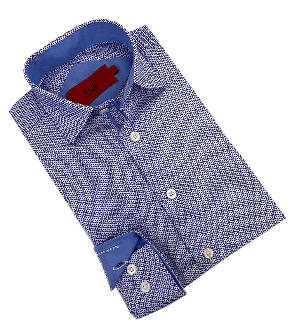 Elie Balleh Boys Slim Fit Tonal Neat Shirt