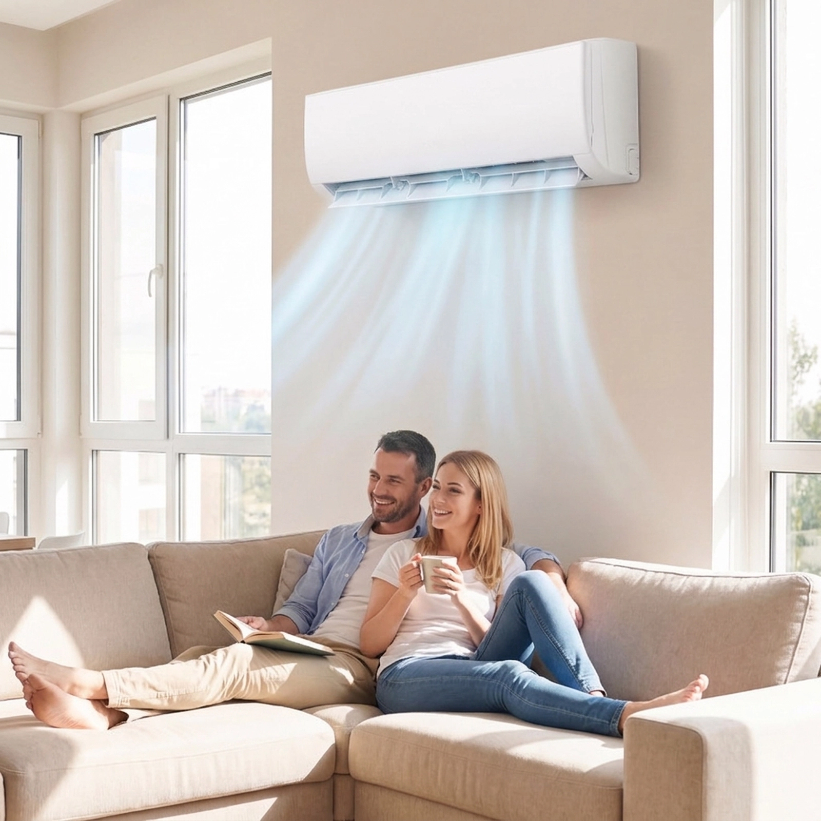 SUGIFT 9000-BTU 20-SEER2 208-230V WiFi Enabled Inverter Ductless Mini Split Air Conditioner and Heater