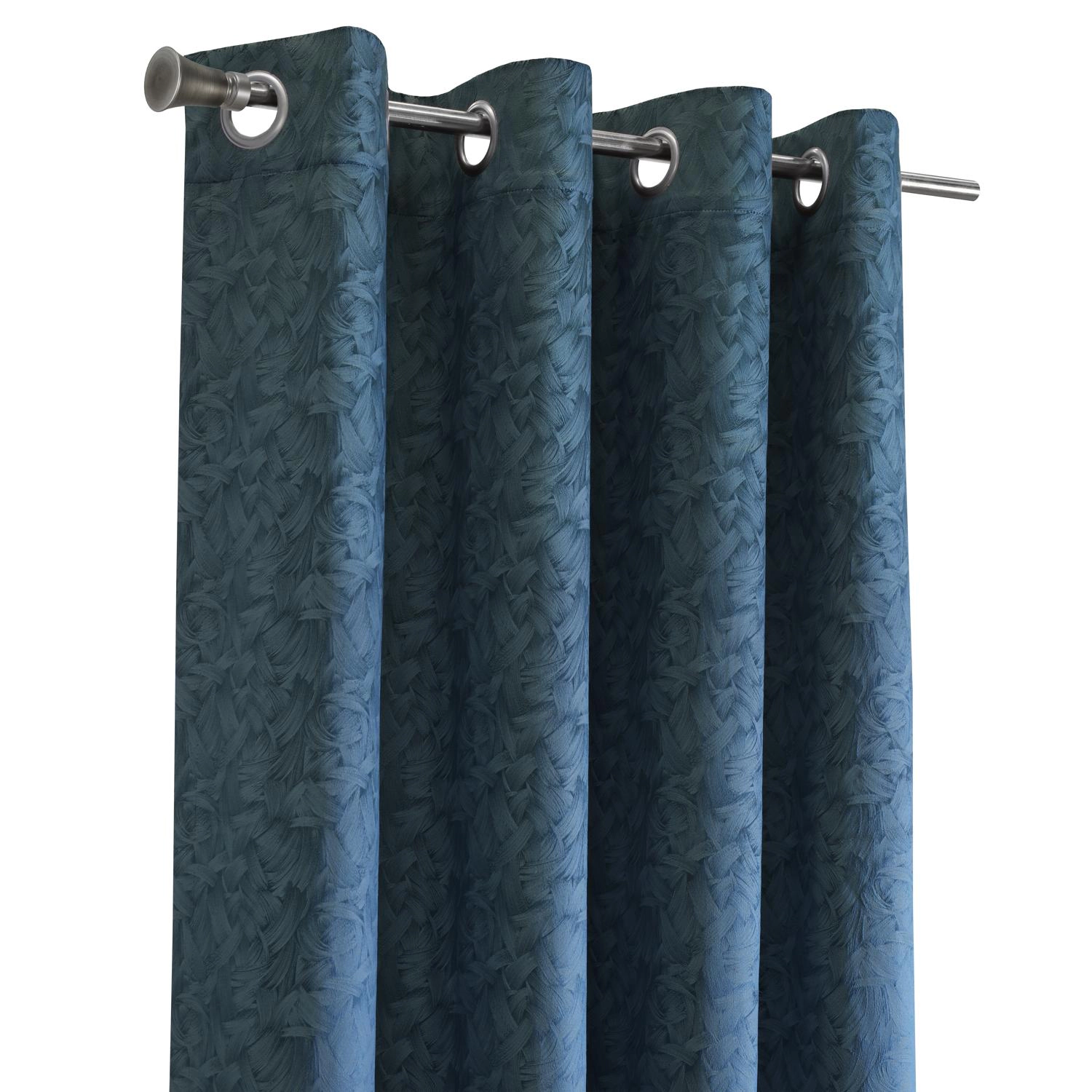 Habitat Bristol Room Darkening UV Protecion Grommet Curtain Panel for Windows 52" x 95" Navy