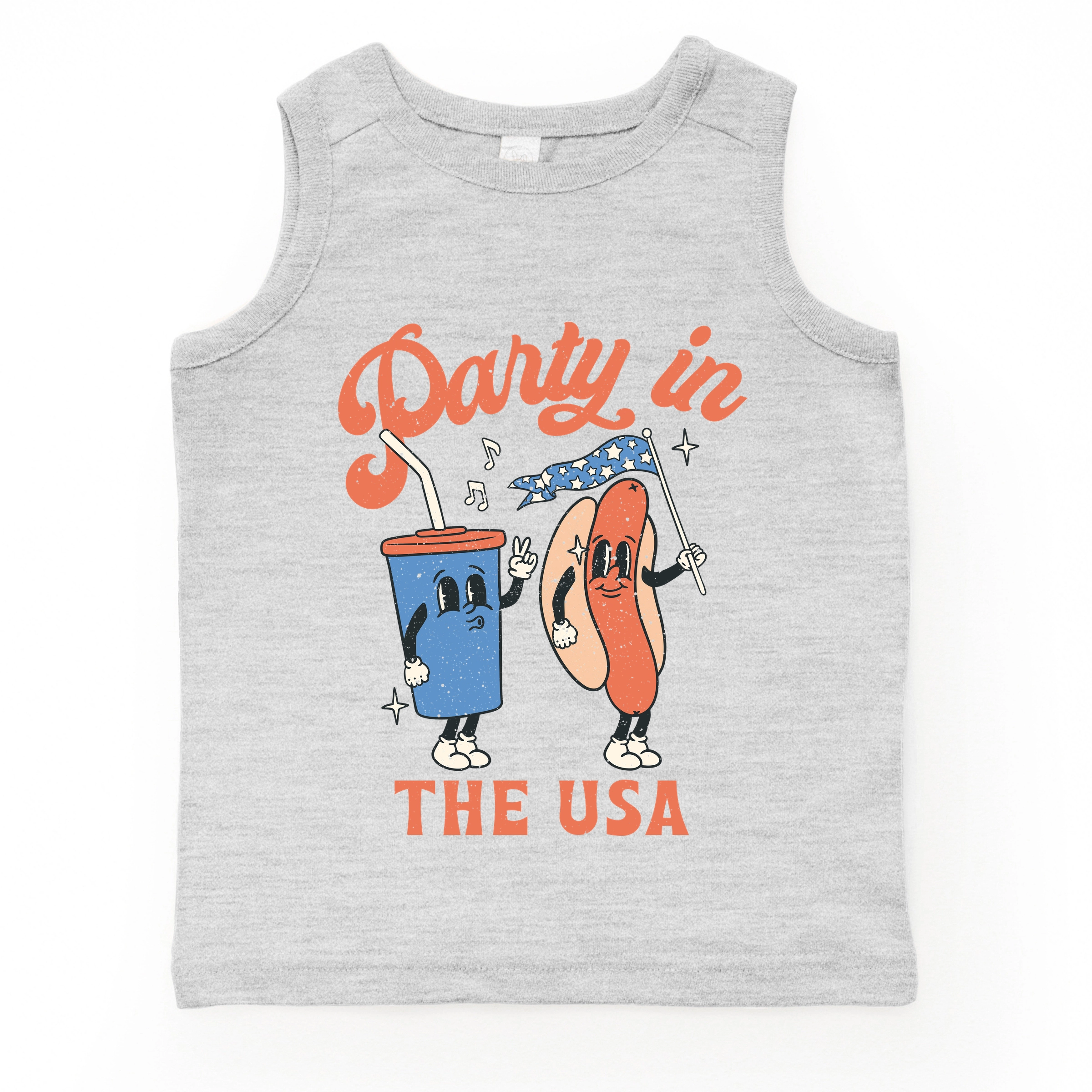 The Juniper Shop - Party USA Hot Dog Youth Tank Top