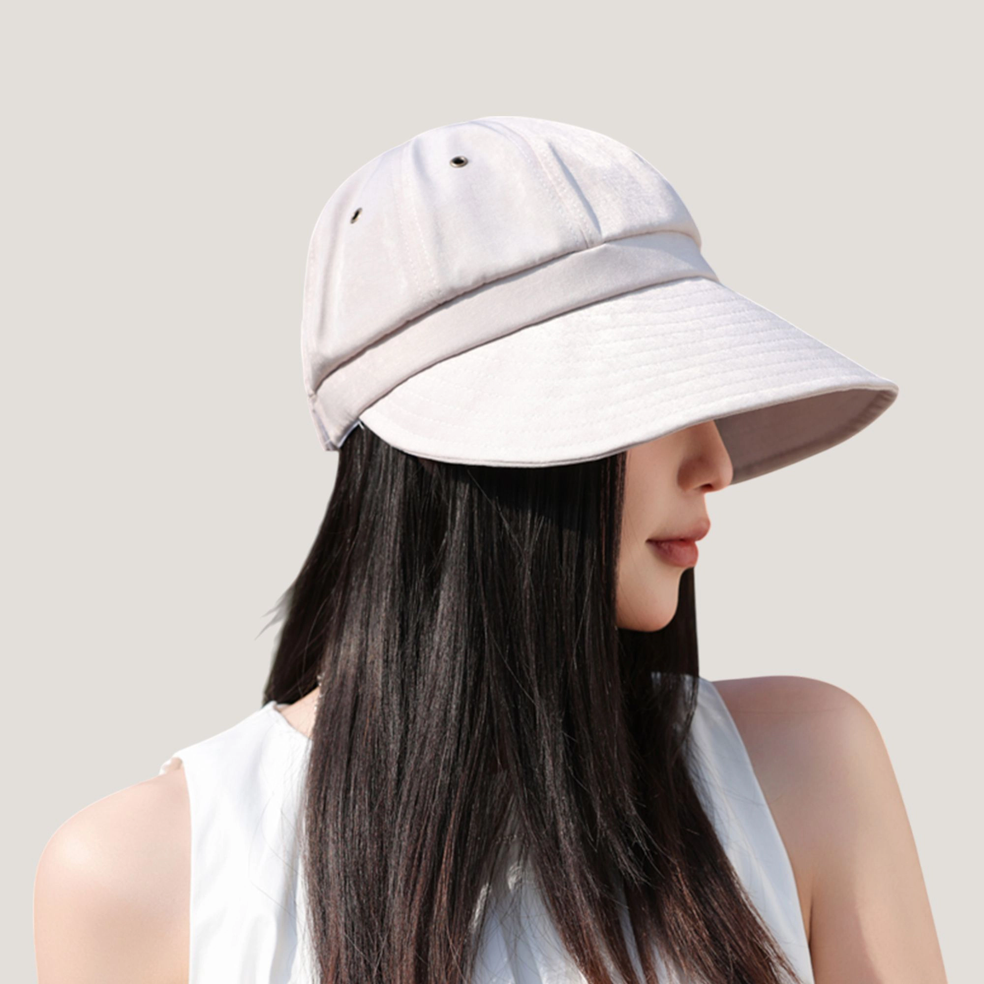Anna-Kaci Womens Wide Brim Baseball Cap Bundle with UV Protection Ponytail Hole and Ventilated Eyelets Outdoor Style