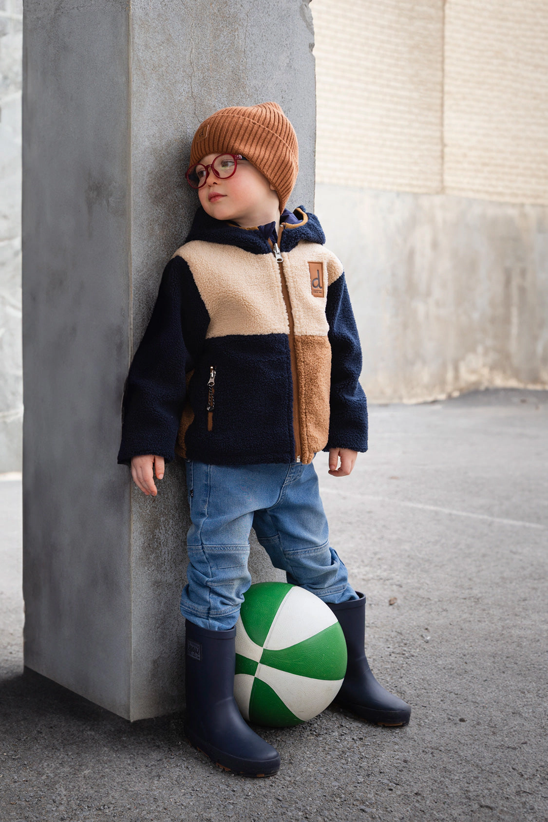 Deux par Boys Sherpa and Water-Resistant Reversible Mid-Season Jacket
