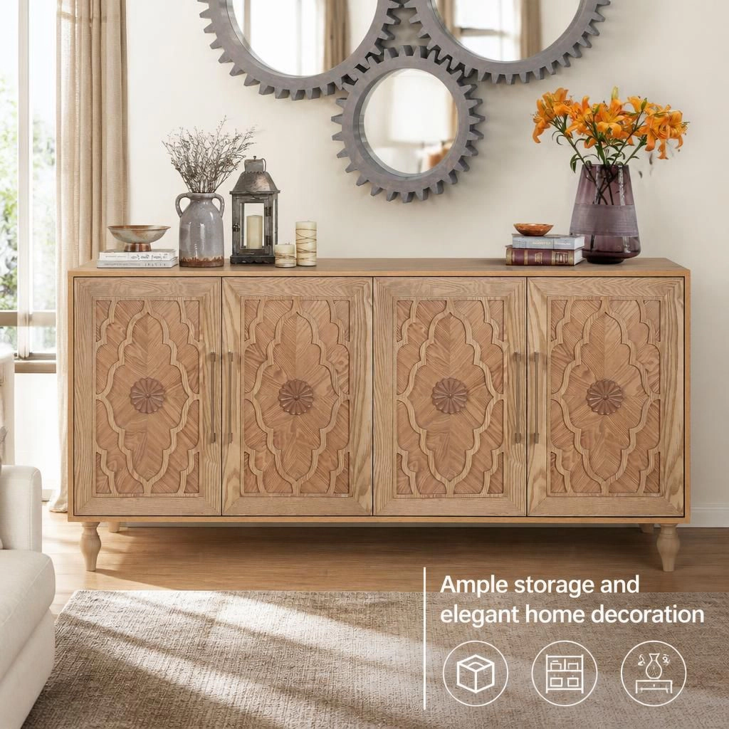 GOODSILO 63" Wide Freestanding Storage Cabinet