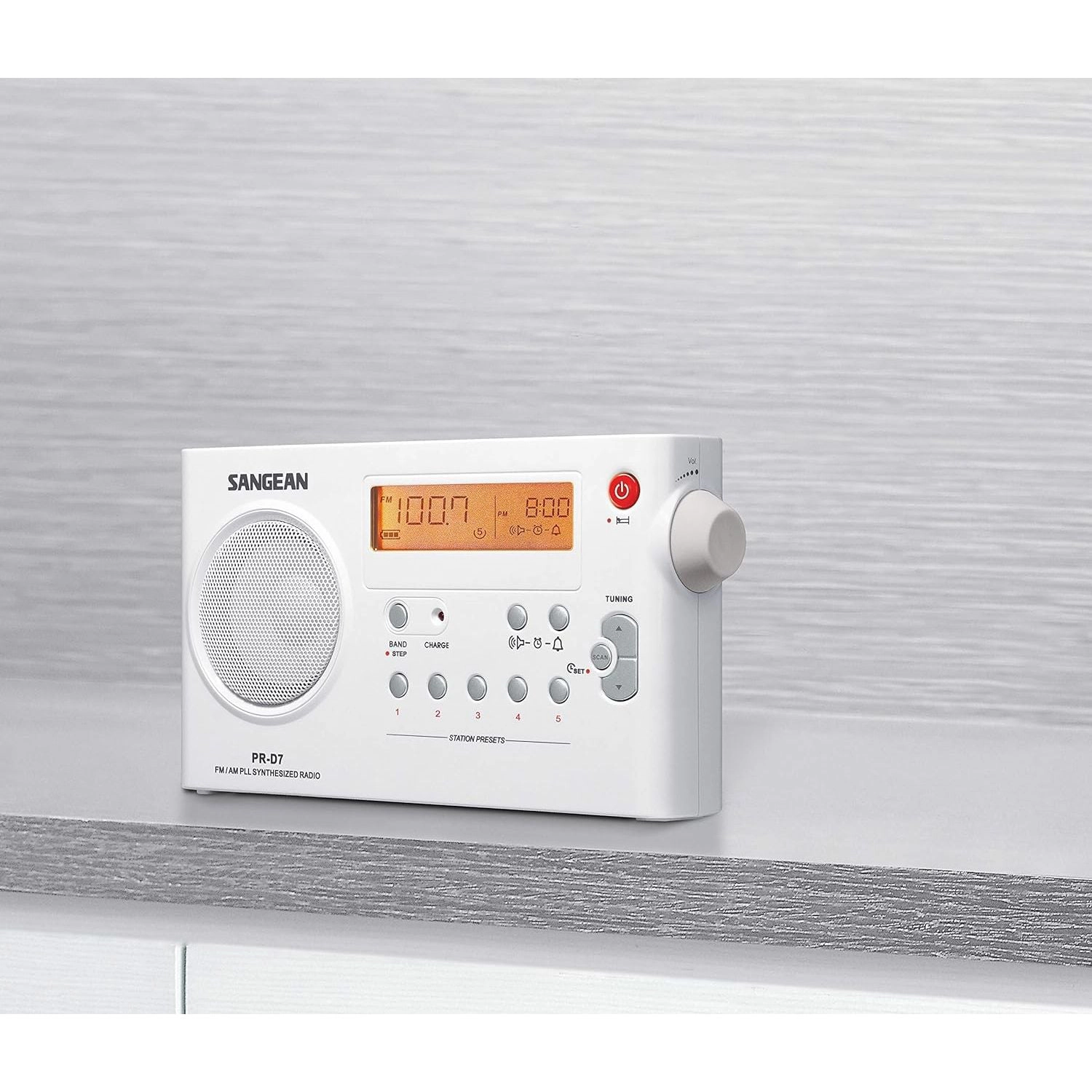 Sangean PR-D7 Portable AM/FM Rechargeable Radio with Digital Tuning