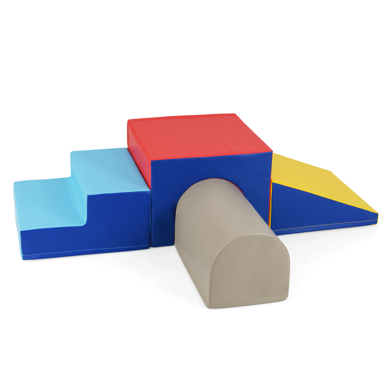 SUGIFT Yellow for Infants and Toddlers 4-Piece Climb and Crawl Foam Block Play Set