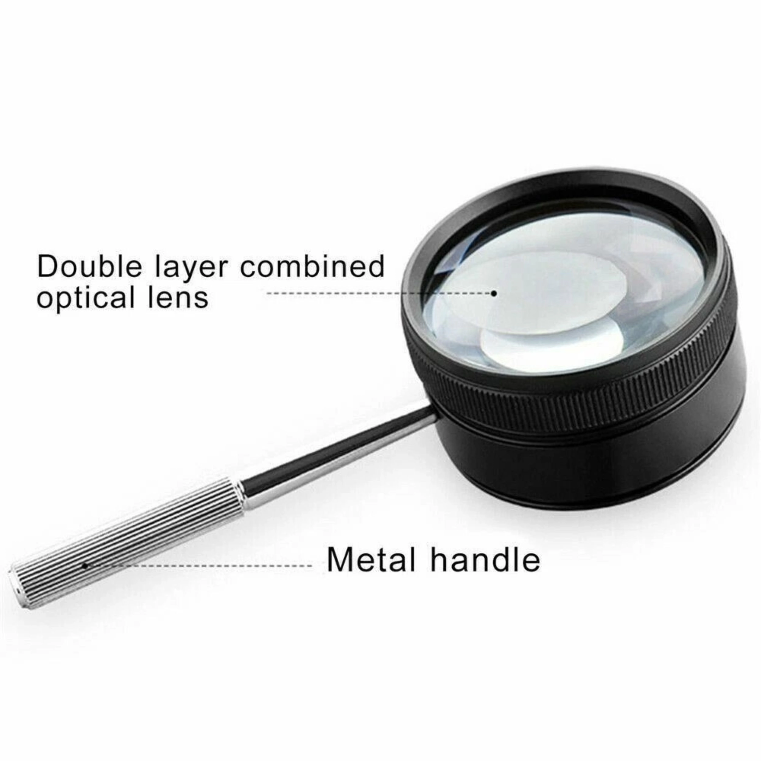 Home Collection 35X High Power Magnifying Glass with Non Slip Handle